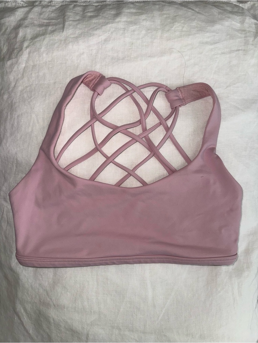 Lululemon Pink Matching Sports Bra/Shorts Set
